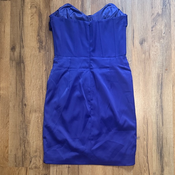 Bardot Strapless Dress Deep Blue - Picture 3 of 8